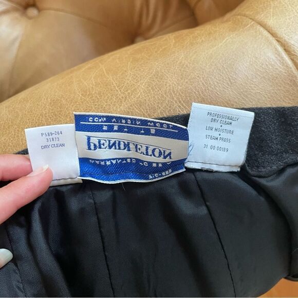 Pendleton suit womens 2 piece 100% wool blazer skirt heathered grey suit size 8 - Picture 11 of 16